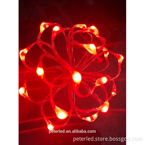 LED battery operated copper wire string lights with shapes factory price